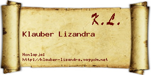 Klauber Lizandra névjegykártya